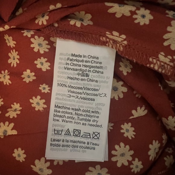 NEW Madewell Wrap-Front Romper in Orange Daisy Print - Picture 6 of 6